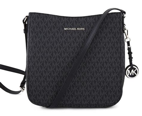 michael michael kors black jet set travel large messenger|mk jet set tote.